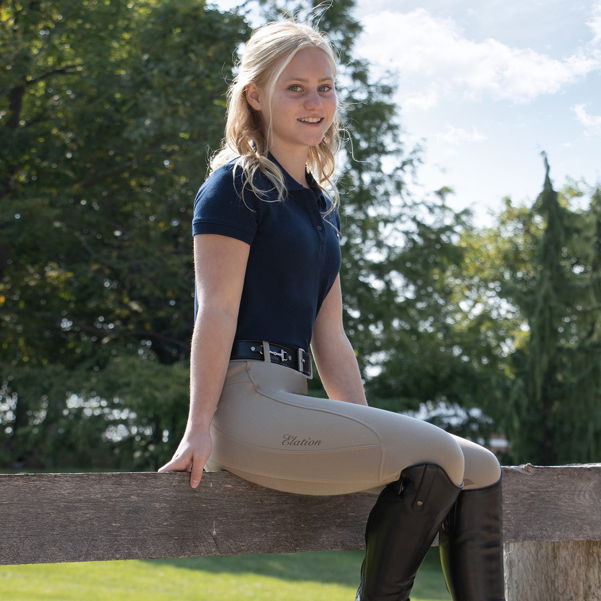 Pantalon d'équitation à enfiler Red Label Sport d'Elation - Enfants