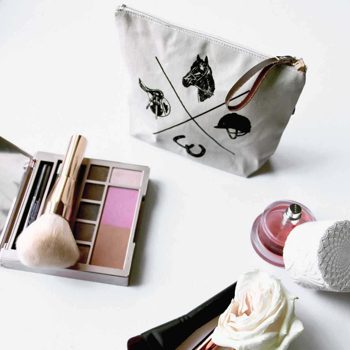 Spiced Equestrian Vintage Rider Makeup Bag