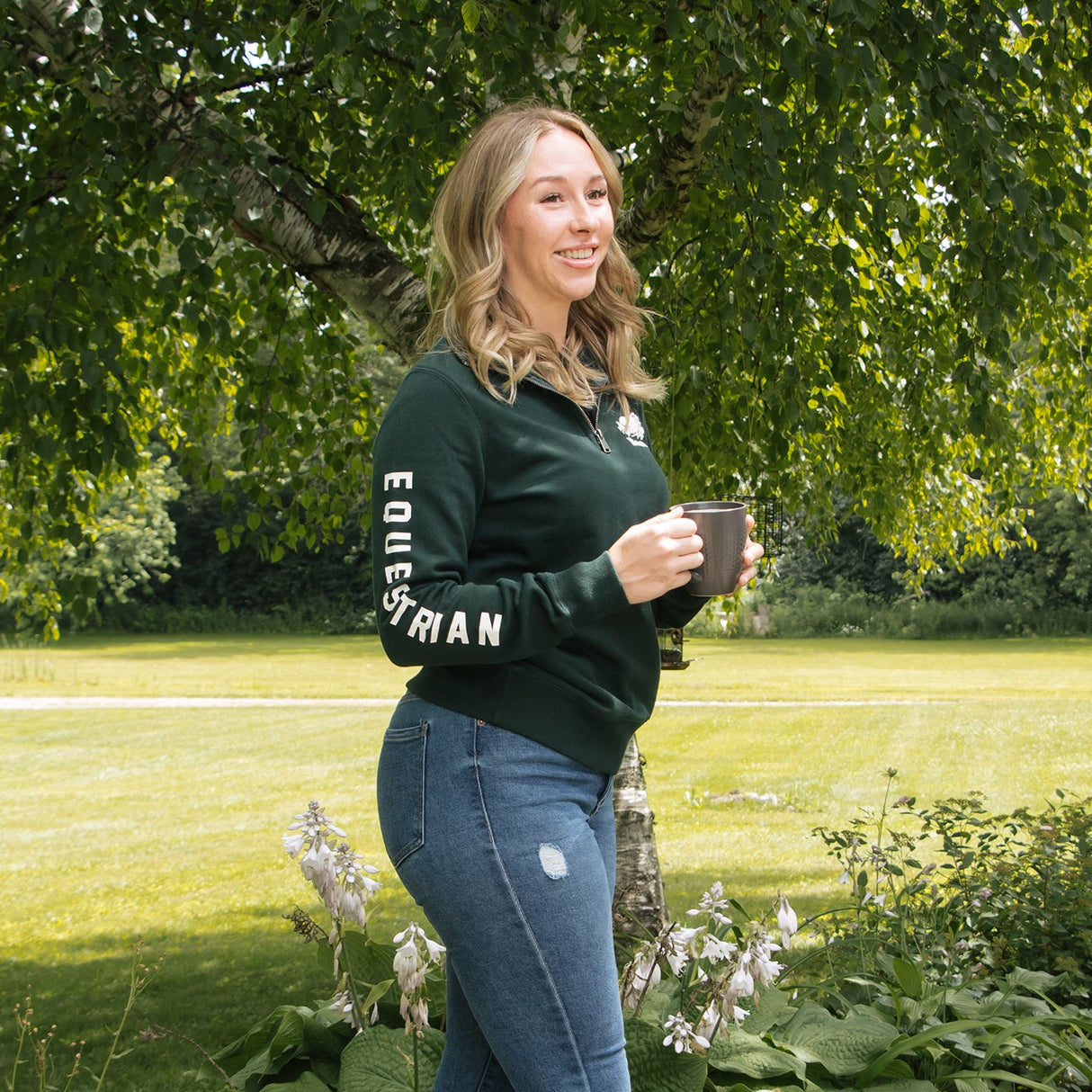 Sweat zippé Roots Equestrian Original Stein