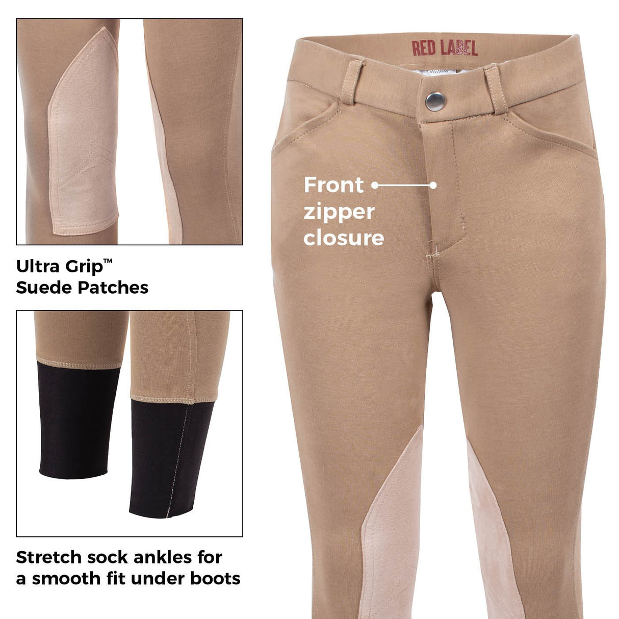 Pantalon d'équitation Red Label d'Elation - Garçons