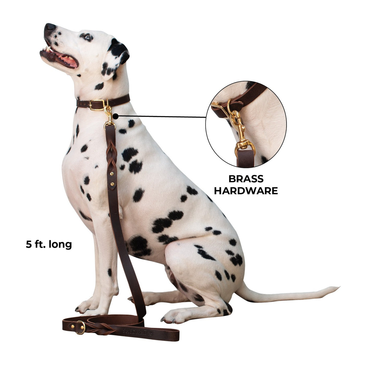 Laisse en cuir torsadé Shedrow K9 Bristol 1,5 m