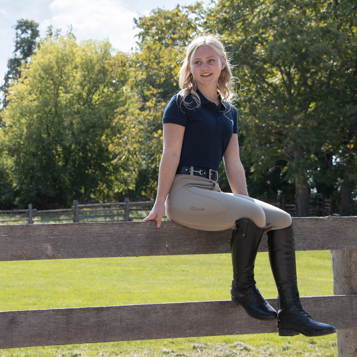 Pantalon d'équitation à enfiler Red Label Sport d'Elation - Enfants