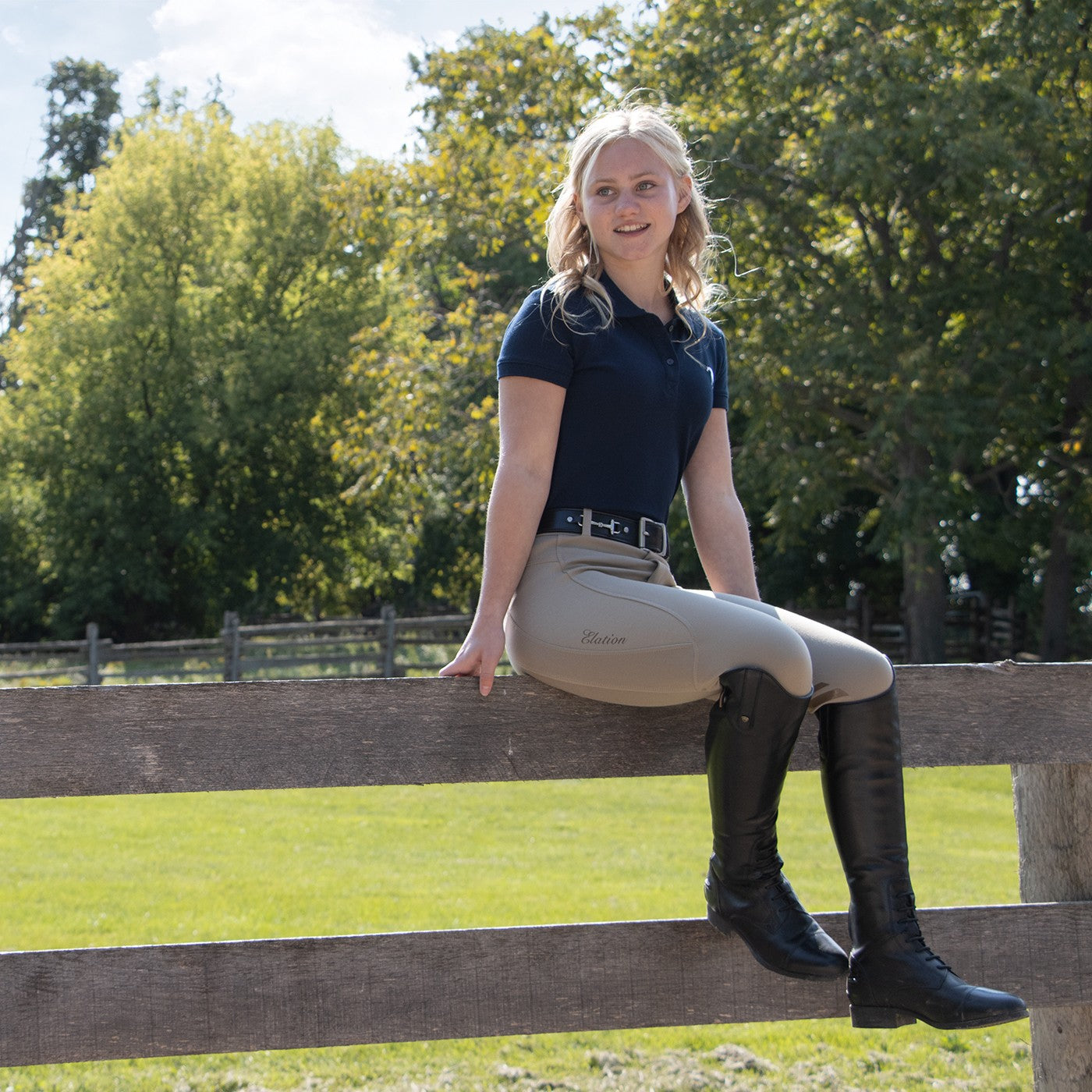 Pantalon d'équitation à enfiler Red Label Sport d'Elation - Enfants