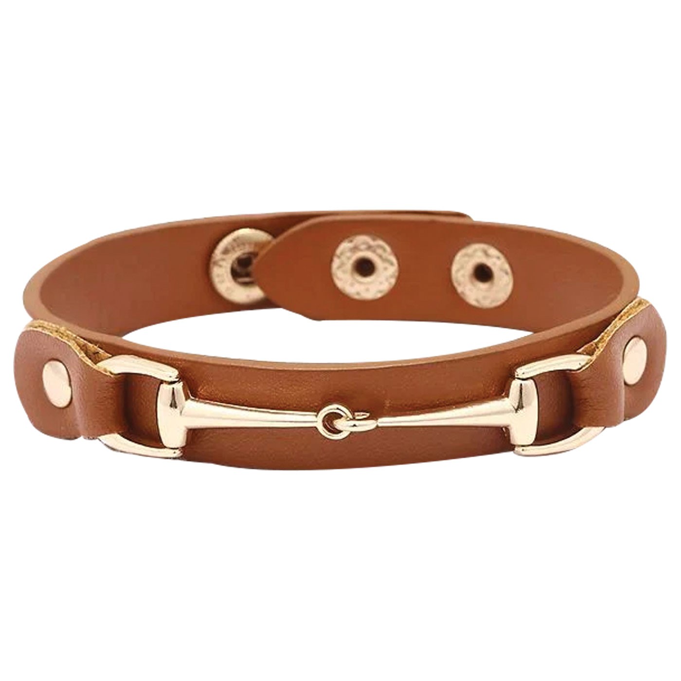 AWST Bracelet de mors en cuir végétalien