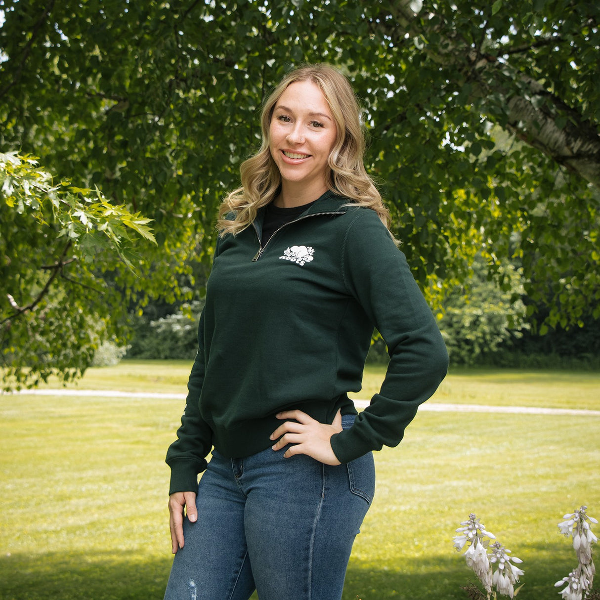 Sweat zippé Roots Equestrian Original Stein