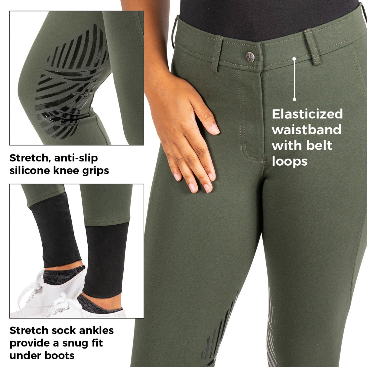 Pantalon d’équitation Elation Red Label Sport à siège européen