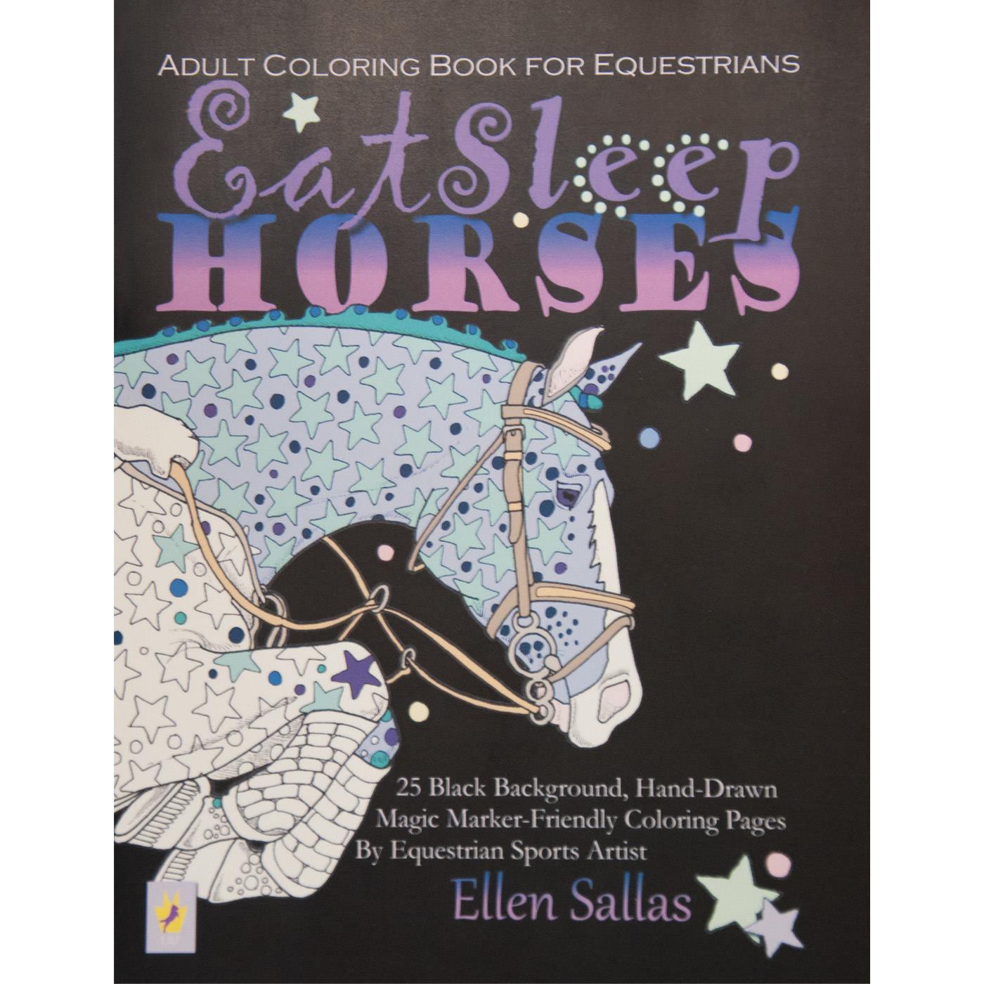 Kelley & Co. Eat Sleep Horses Adult Colouring Book