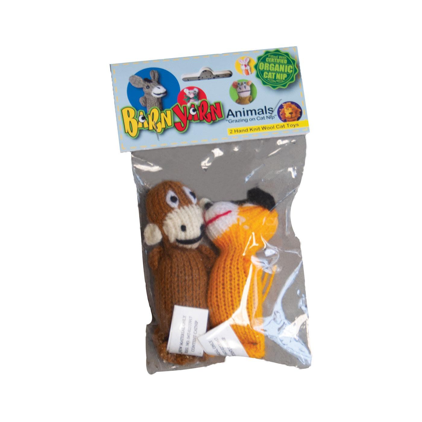 Jouets pour chat Catnip Barn Yarn Animals - Lot de 2