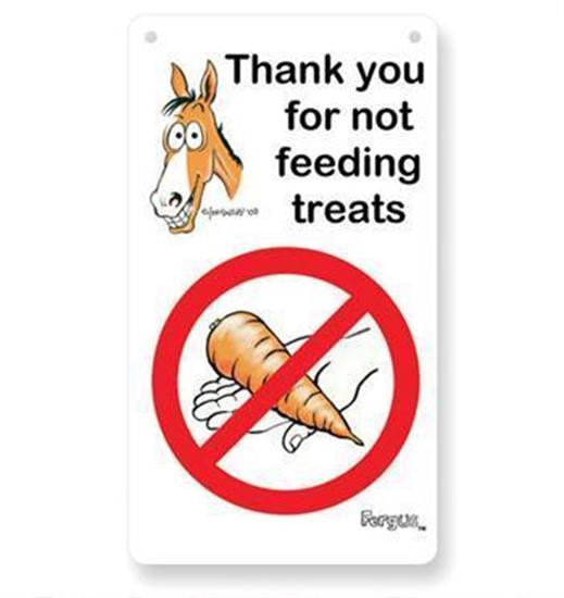 Fergus No Treats Stall Sign
