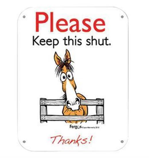 Fergus Close the Gate Barn Sign