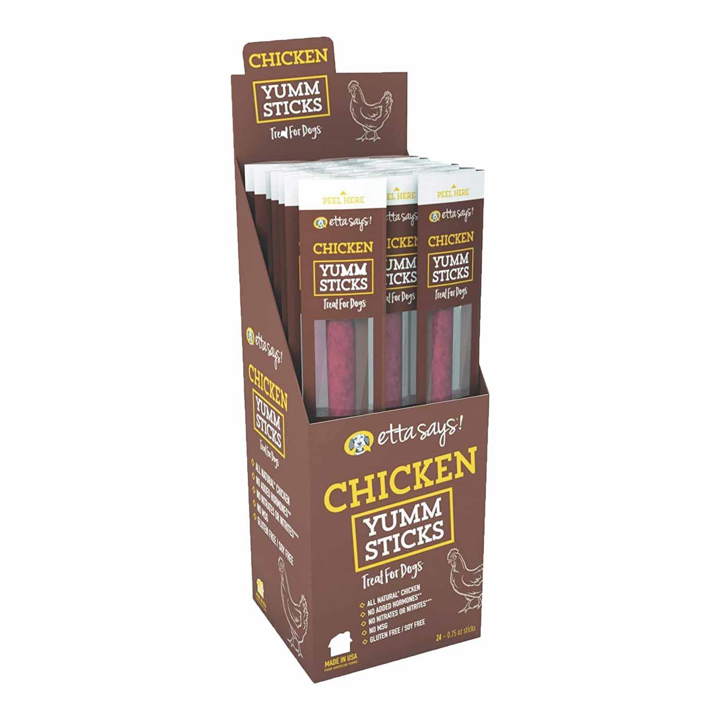 Etta dit ! Yumm Bâtonnets de poulet à mâcher pour chien 21 g