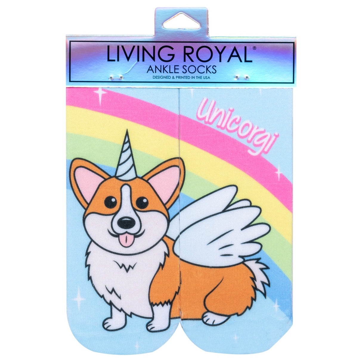Living Royal Unicorgi Ankle Socks