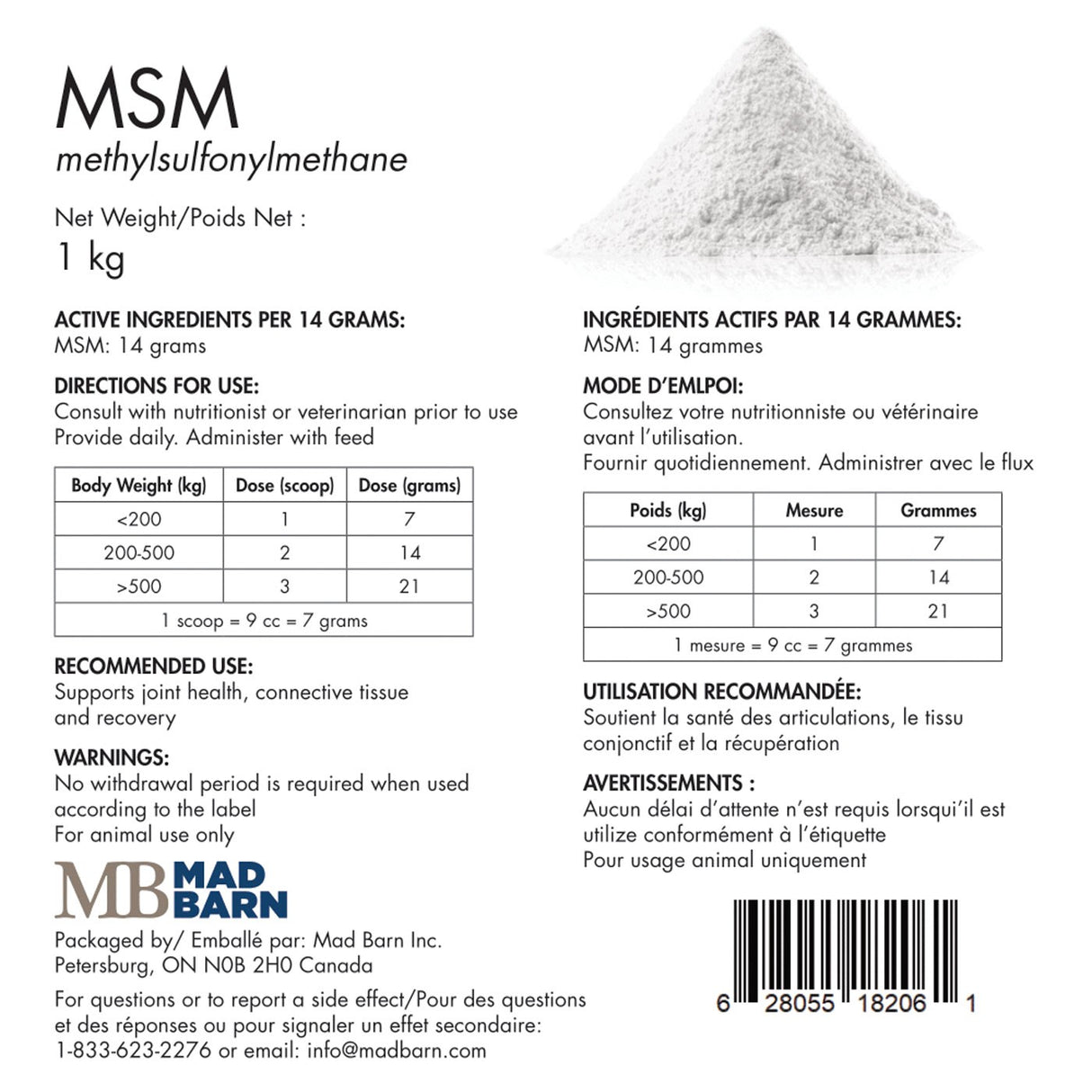 Mad Barn MSM 5 kg