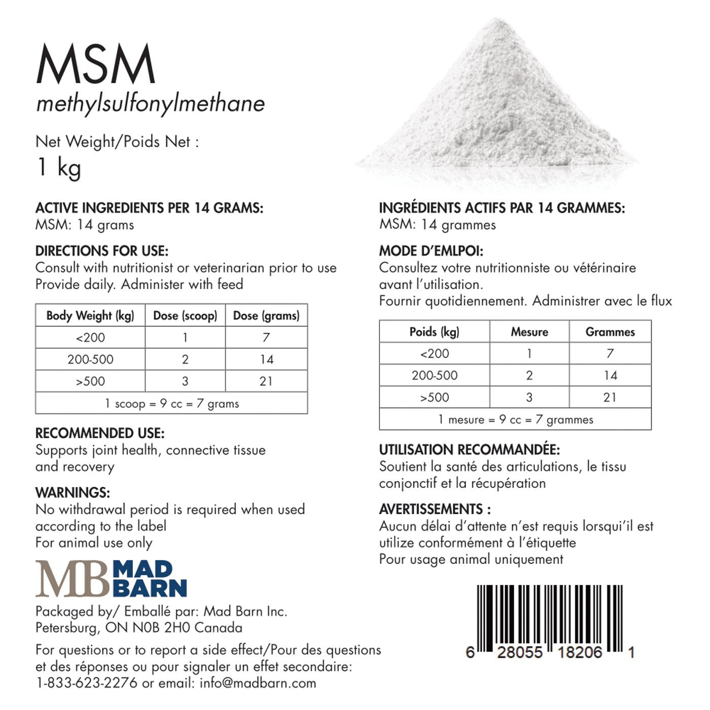 Mad Barn MSM 5 kg