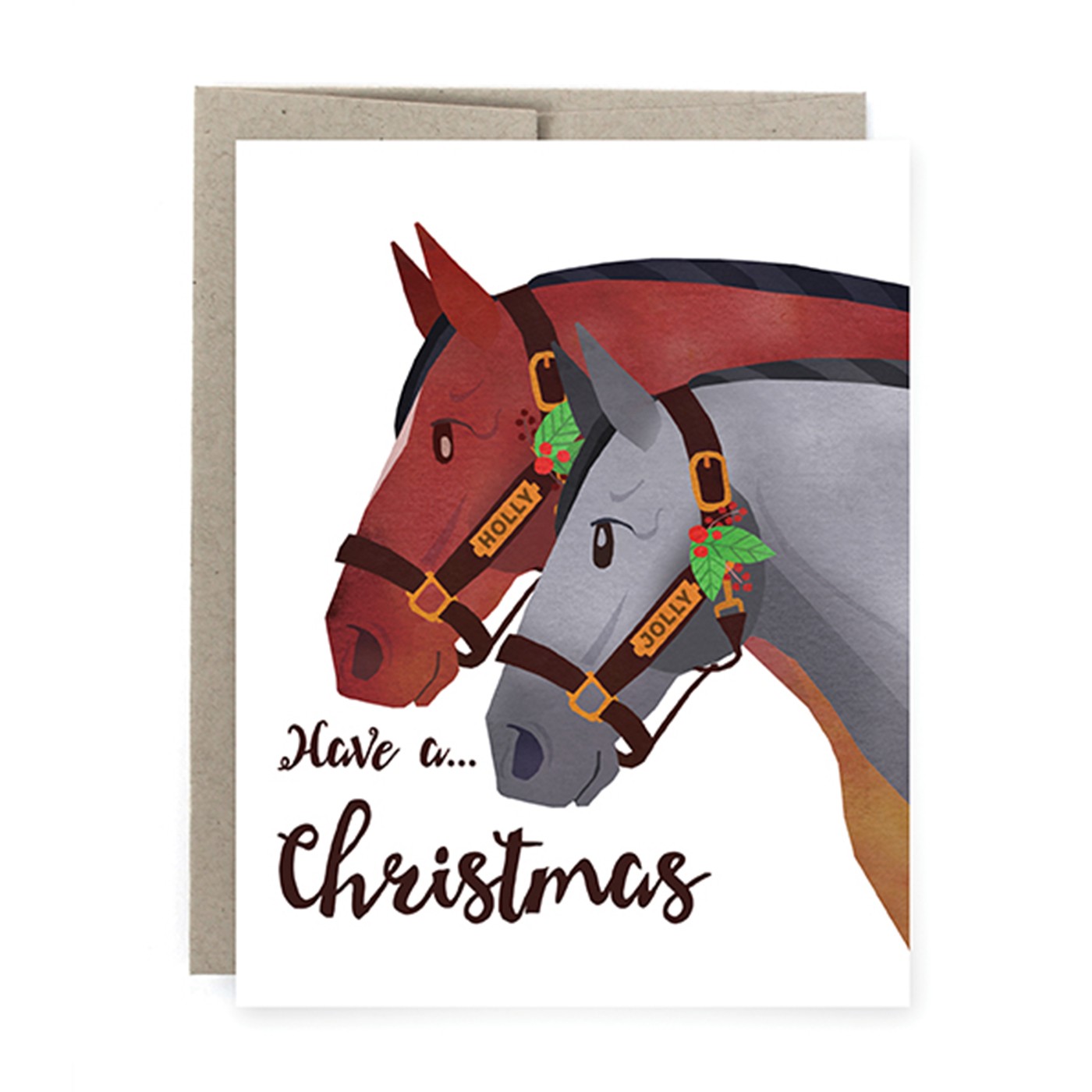 Art of Melodious Holly Jolly Holiday Card