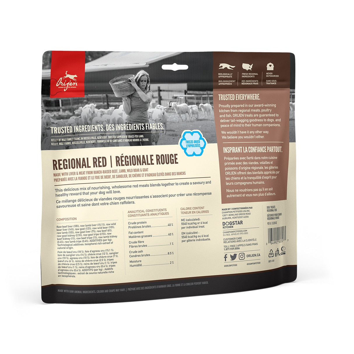 Orijen Freeze Dried Regional Red Dog Treats 92 g