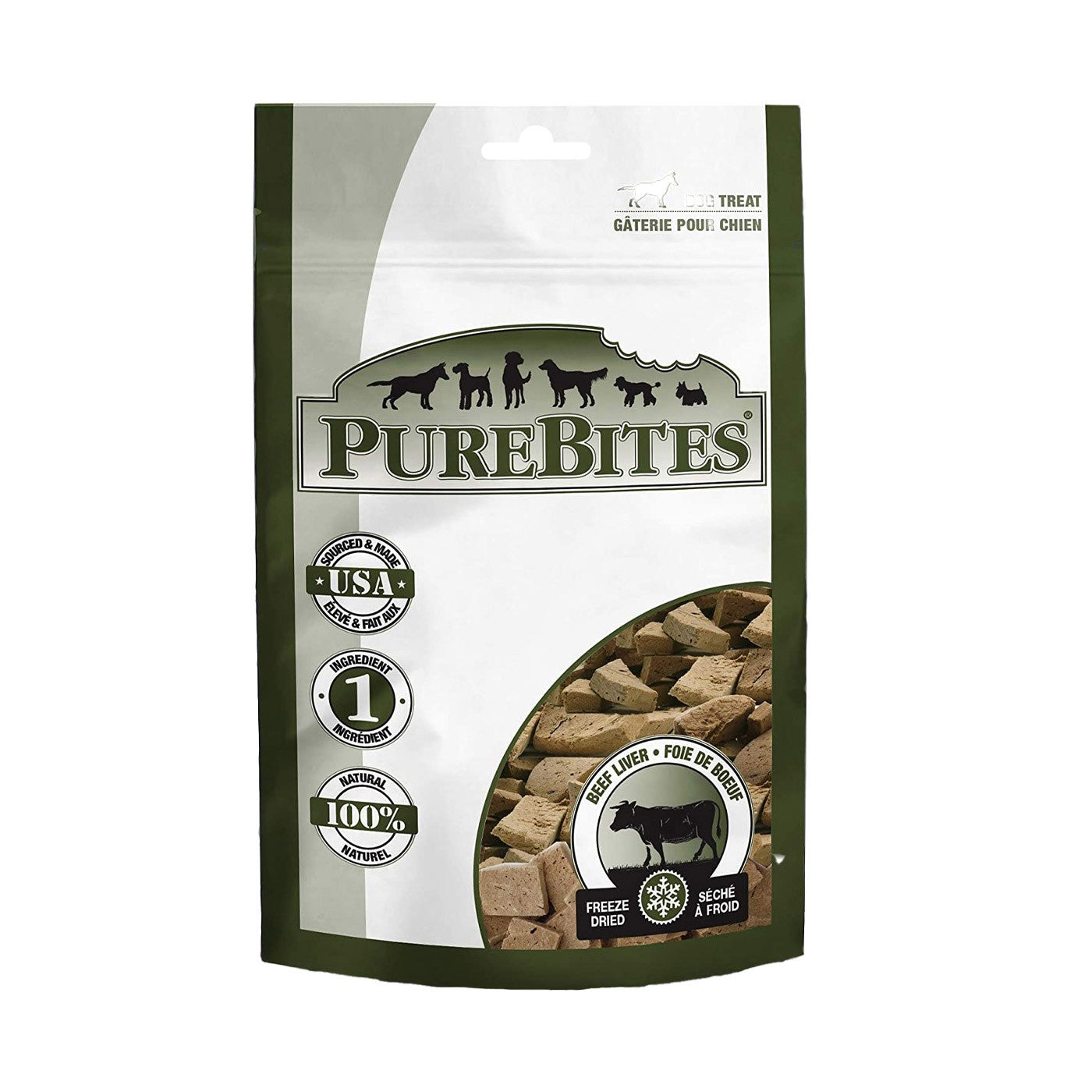PureBites Freeze Dried Beef Liver Dog Treats 120 g
