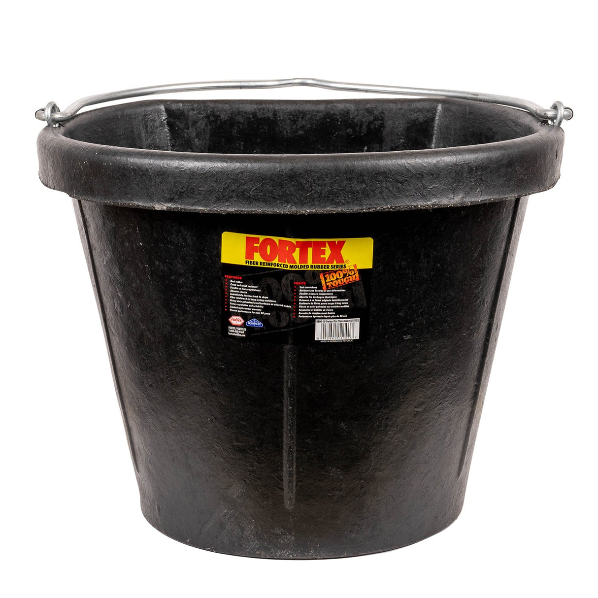 Fortex Rubber Flat Back Bucket 17 L