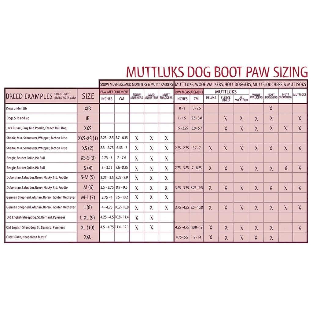 Muttluks Bottes pour chien doublées en polaire Taille L
