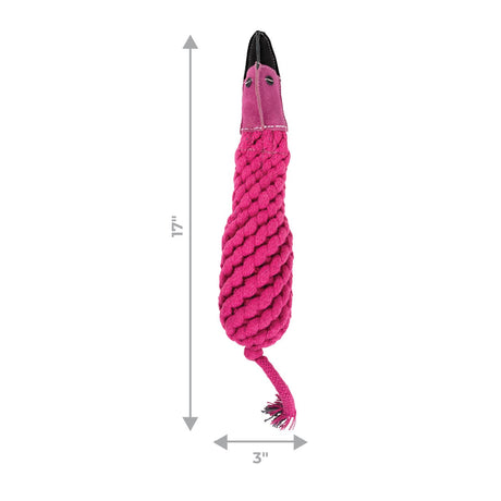 Shedrow K9 Flamingo Rope & Water Bottle Dog Toy