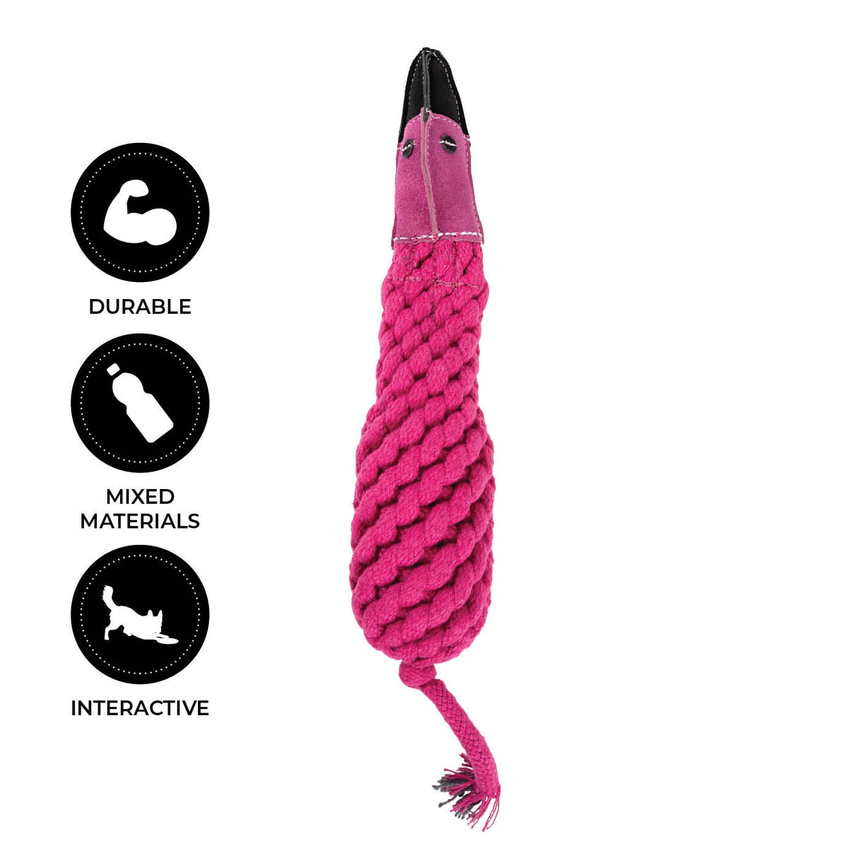 Shedrow K9 Flamingo Rope & Water Bottle Dog Toy