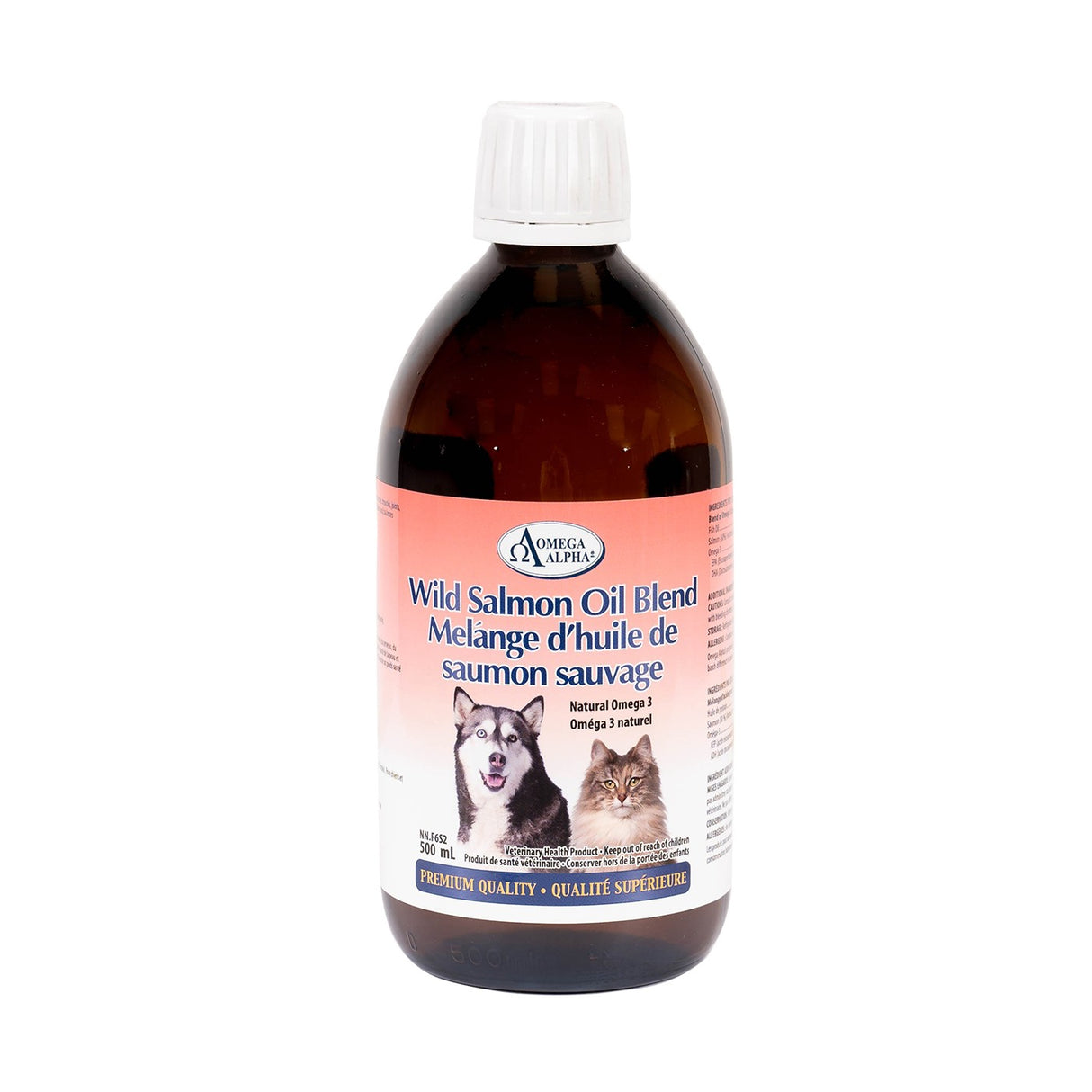 Omega Alpha Wild Salmon Oil Blend Pet Supplement 500 mL