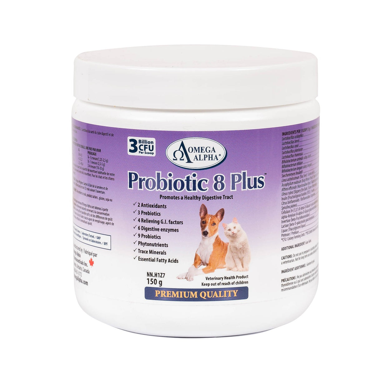 Omega Alpha Probiotic 8 Plus Pet Supplement 150 g