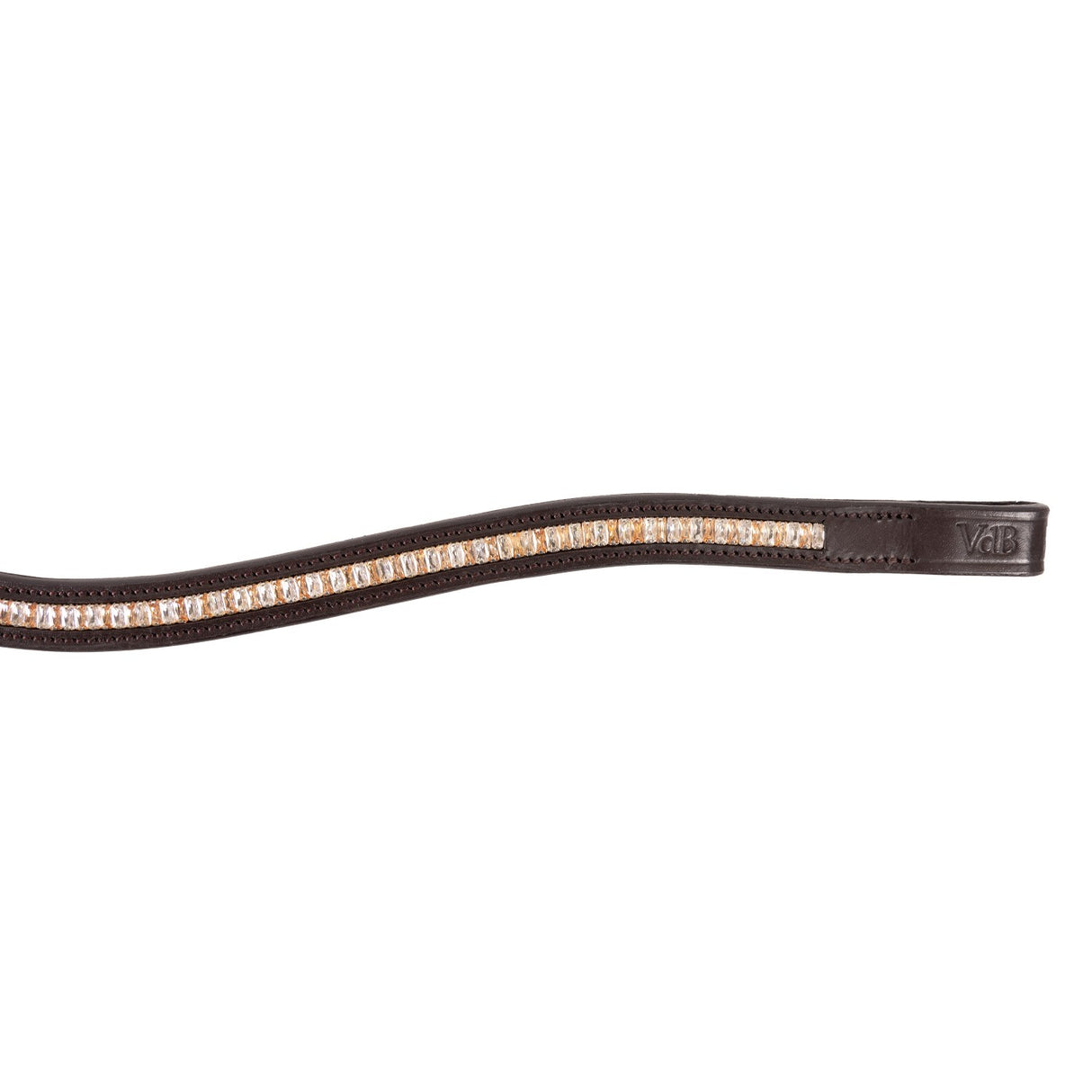 Val du Bois Clear & Gold Crystal Wave Browband