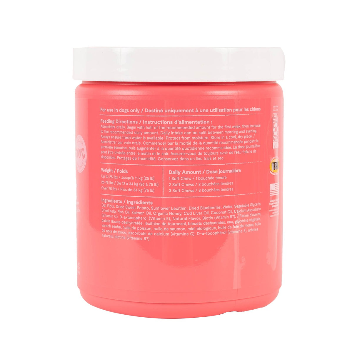 Open Farm Skin & Coat Chews Supplément pour chien 90 pièces