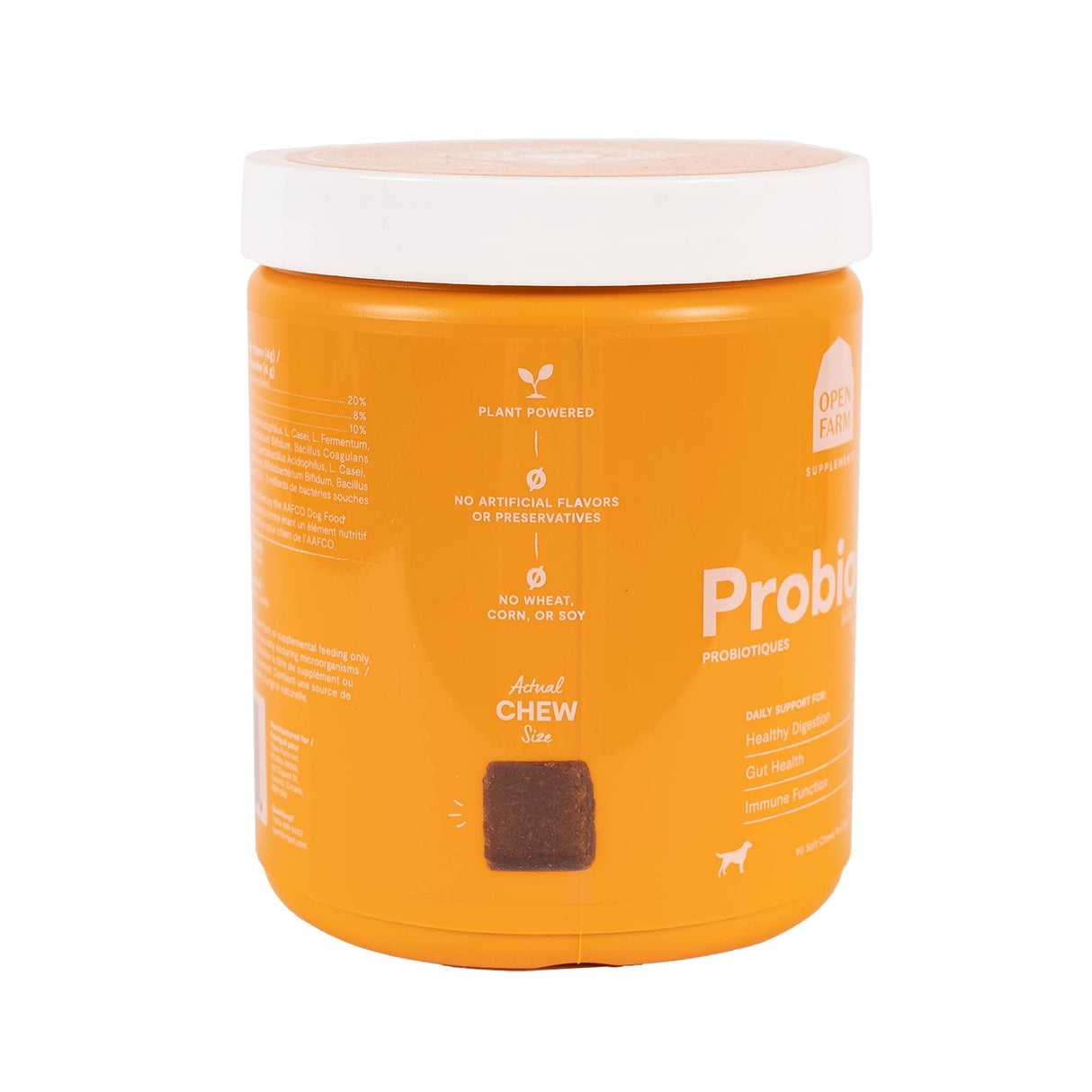 Open Farm Probiotic Chews Supplément pour chien 90 pièces