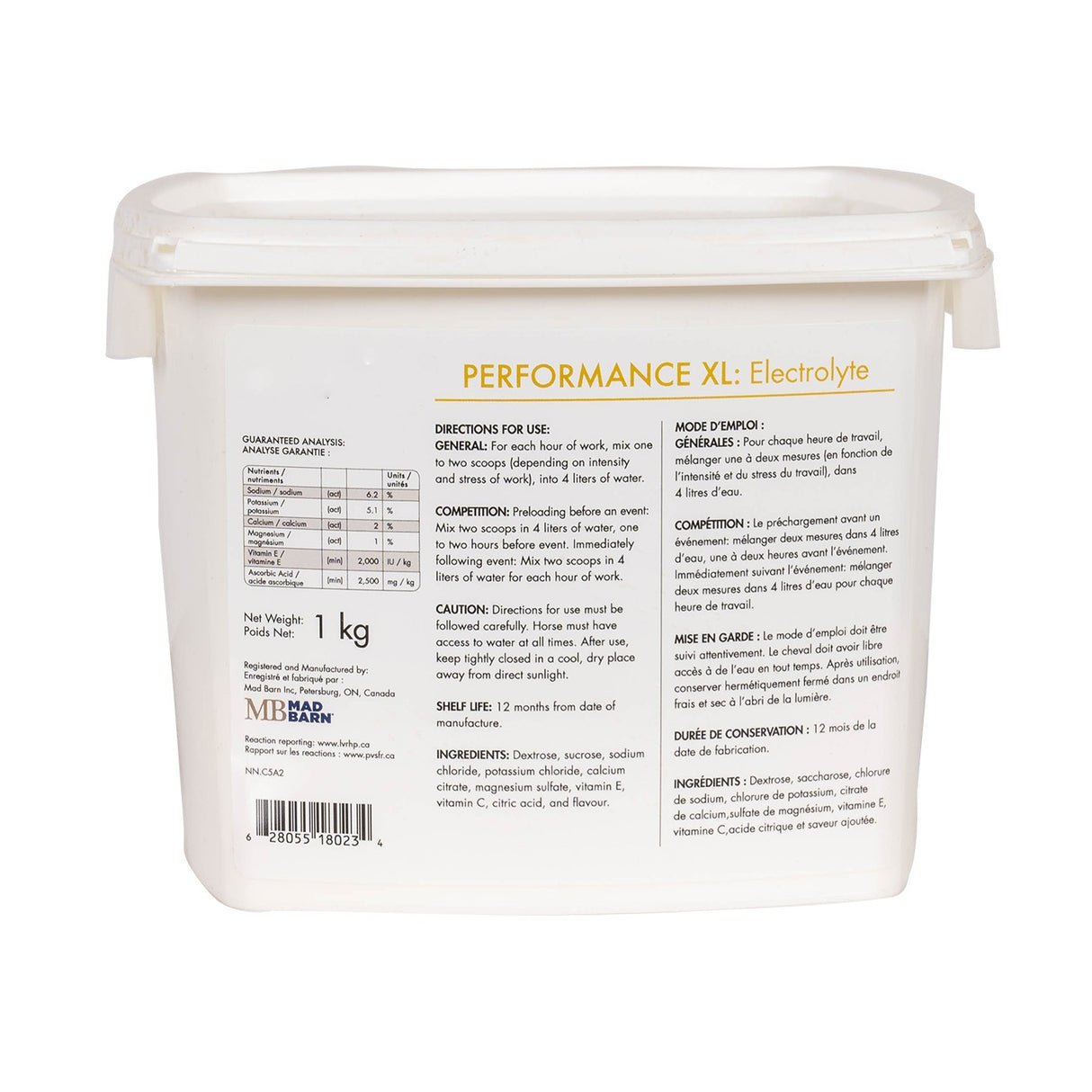Mad Barn Performance XL Electrolytes 1 kg