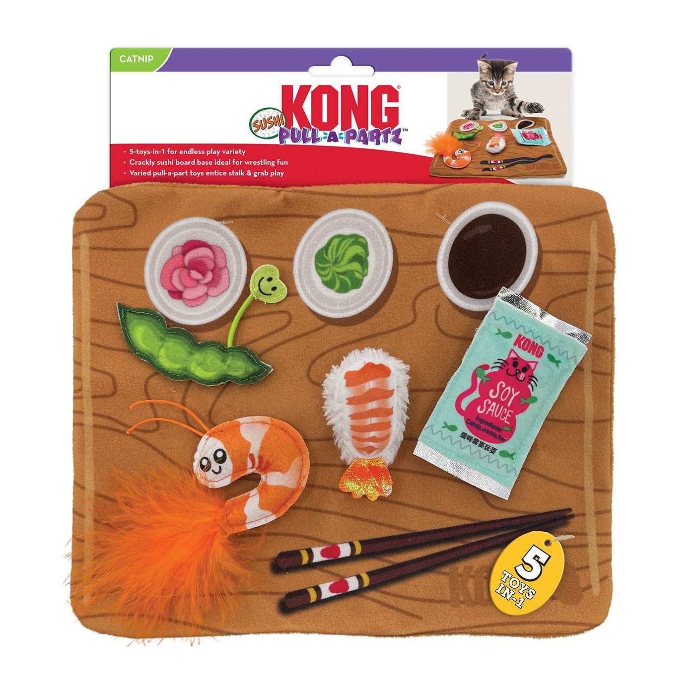 Jouet pour chat Kong Pull-A-Partz Sushi