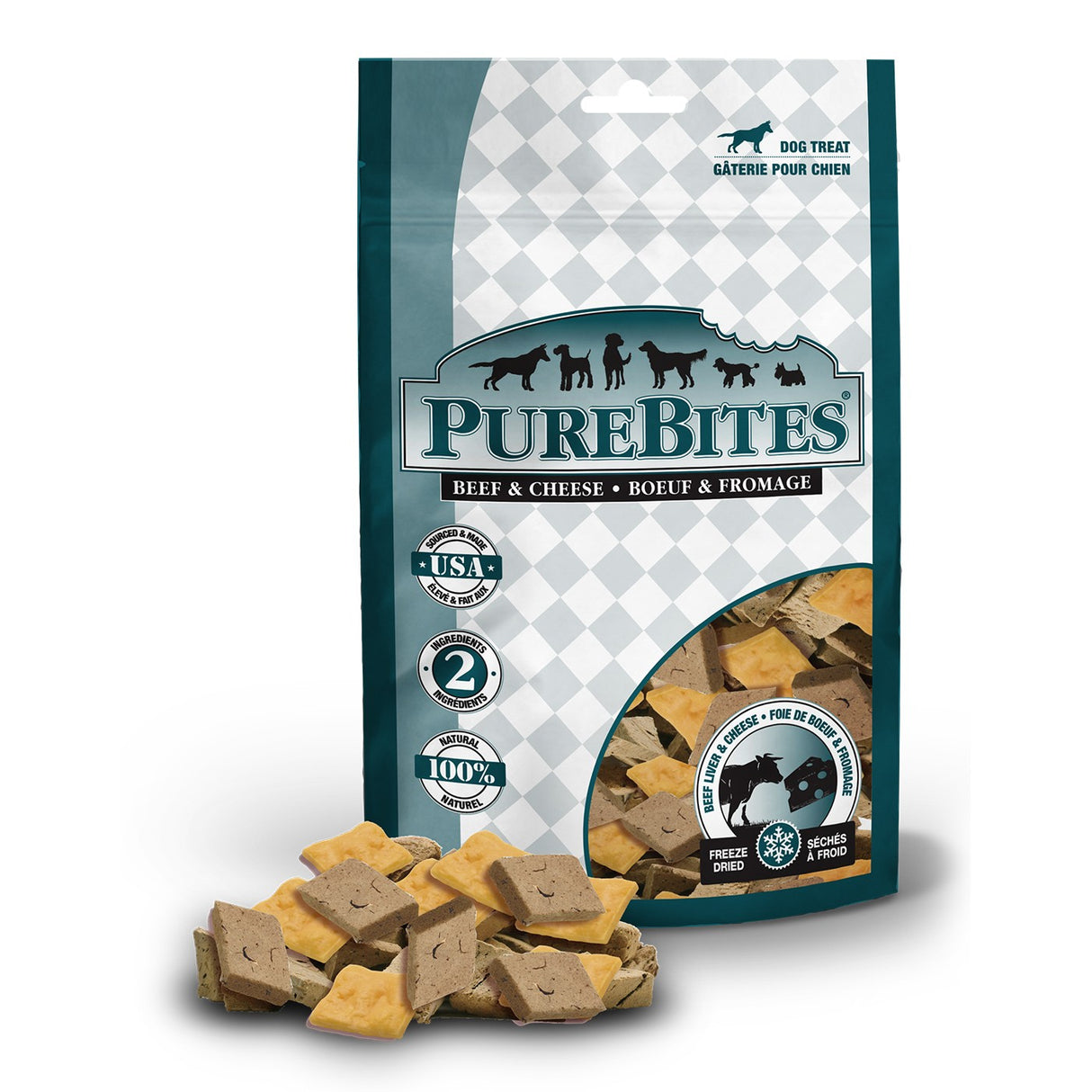 PureBites Freeze Dried Beef & Cheese Dog Treats 120 g