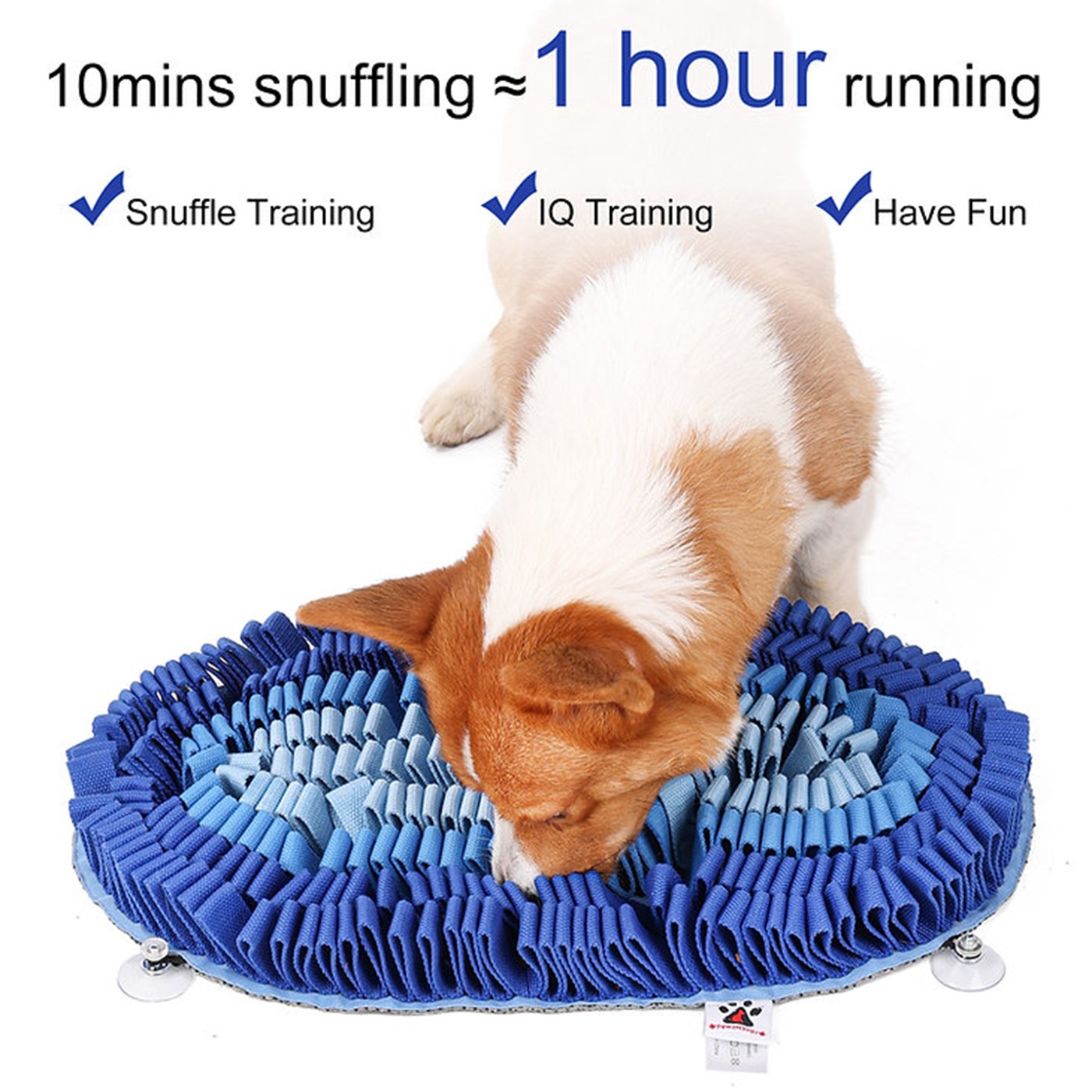 PawzNDogz Snuffle Mat - Fire et Ice Anti-Bite - Ice - Niveau 2