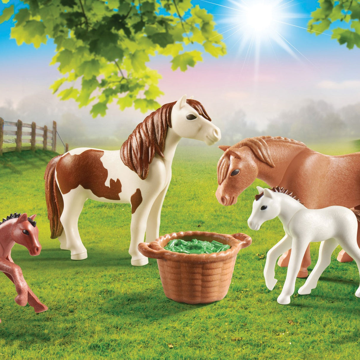 Playmobil Pony Yard I Poneys avec poulains