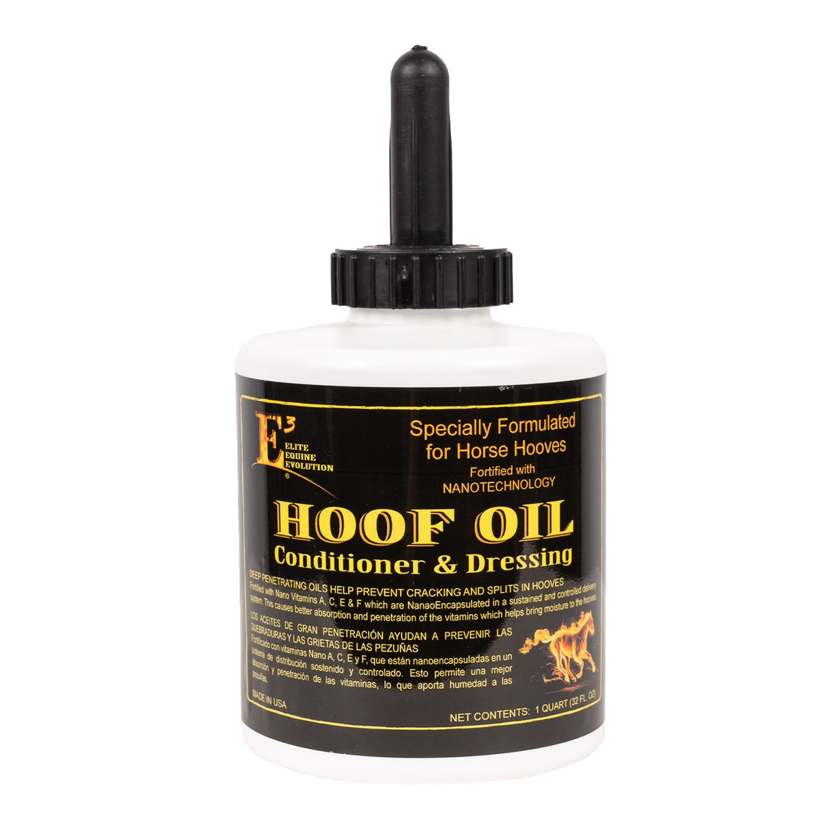 Huile pour sabots équins E3 Elite 946 ml