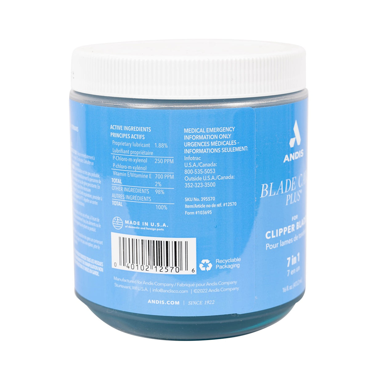 Andis Blade Care Plus Jar 473 mL