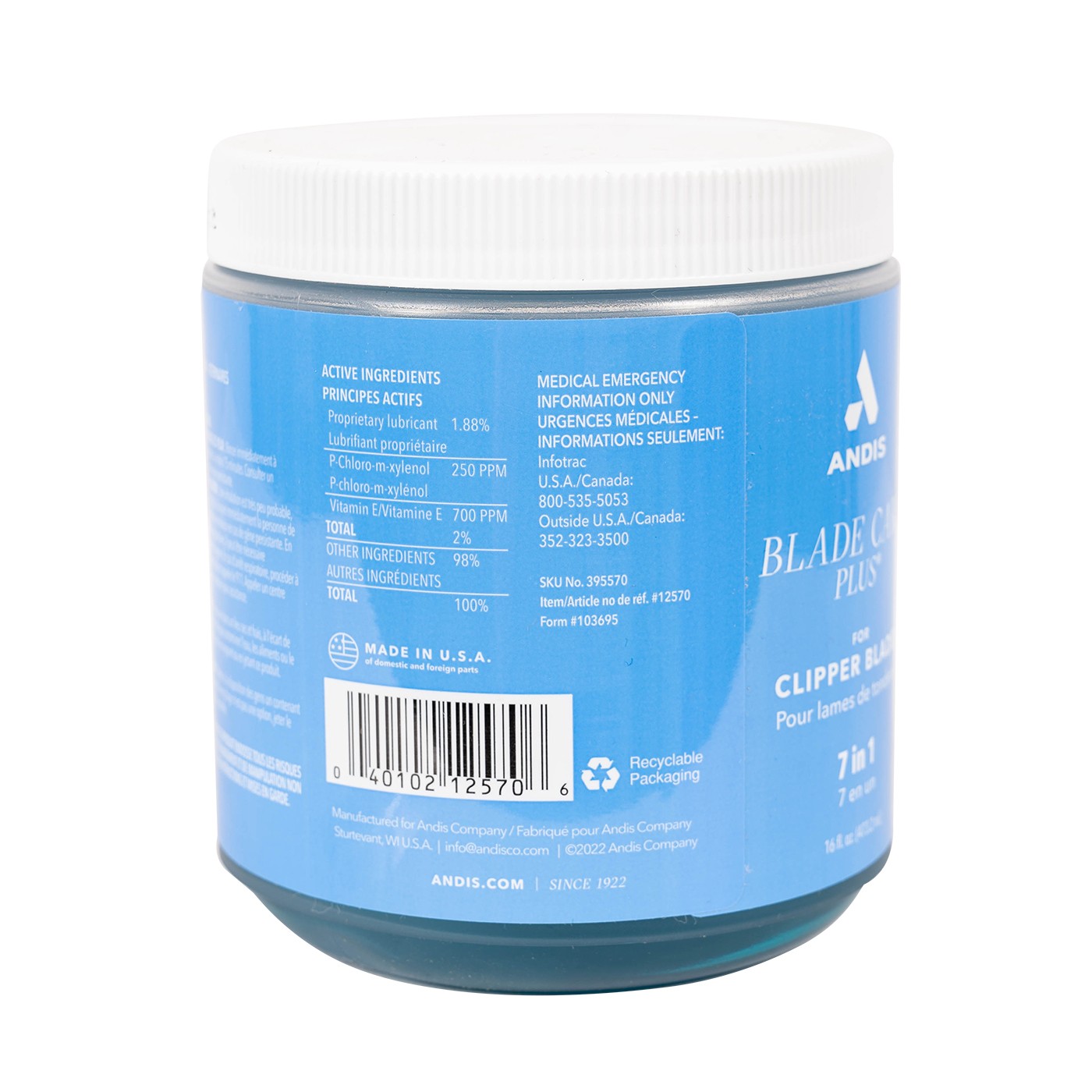 Andis Blade Care Plus Jar 473 mL