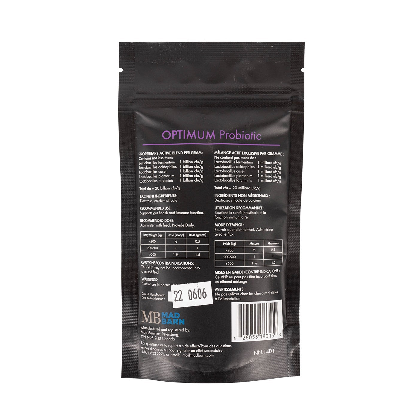 Mad Barn Optimum Probiotique 60 g