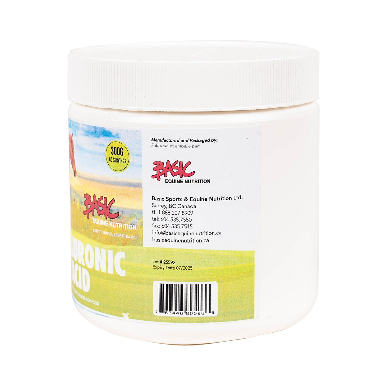 Basic Equine Nutrition Acide Hyaluronique 99% 300 g