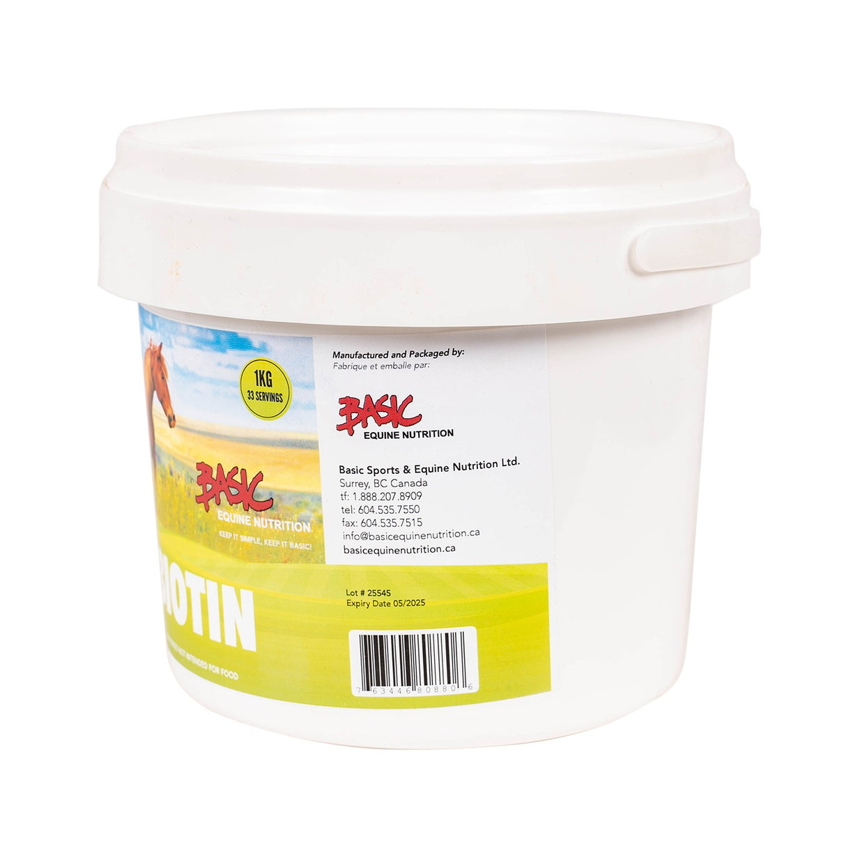 Nutrition équine de base Biotine 1 kg