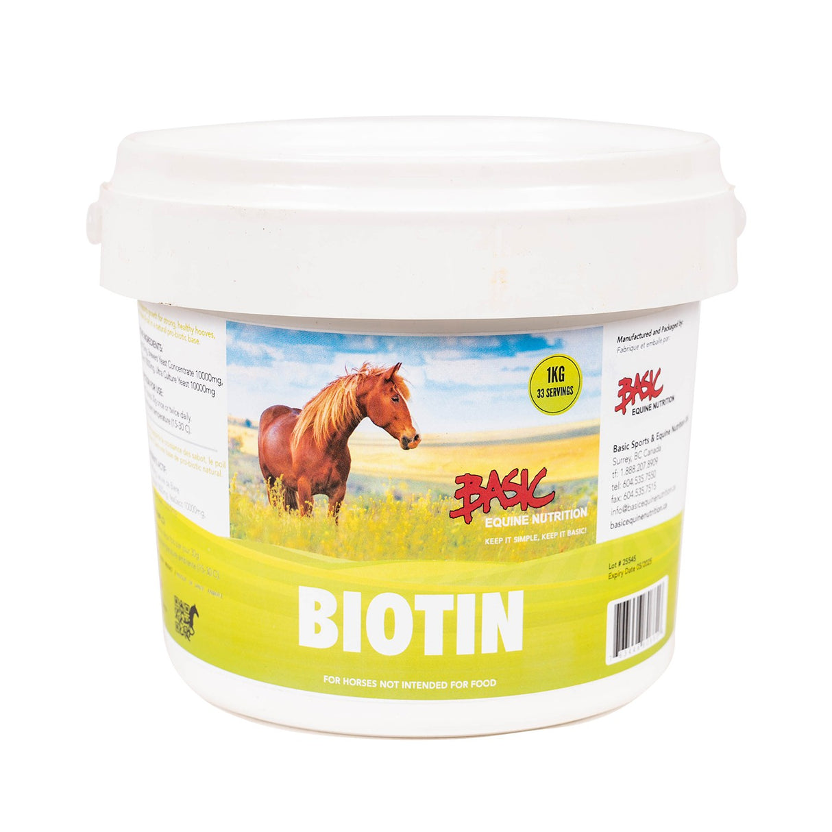 Nutrition équine de base Biotine 1 kg