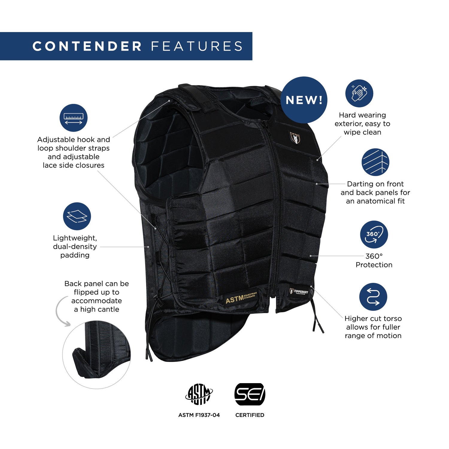 Tipperary Contender ASTM Body Protector - Jeune
