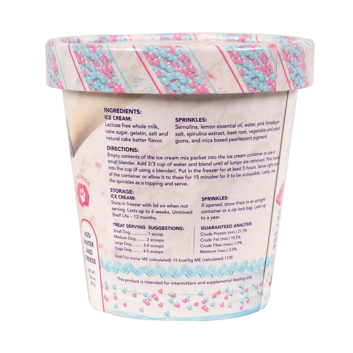Puppy Scoops Birthday Cake Ice Cream Mix 160 g