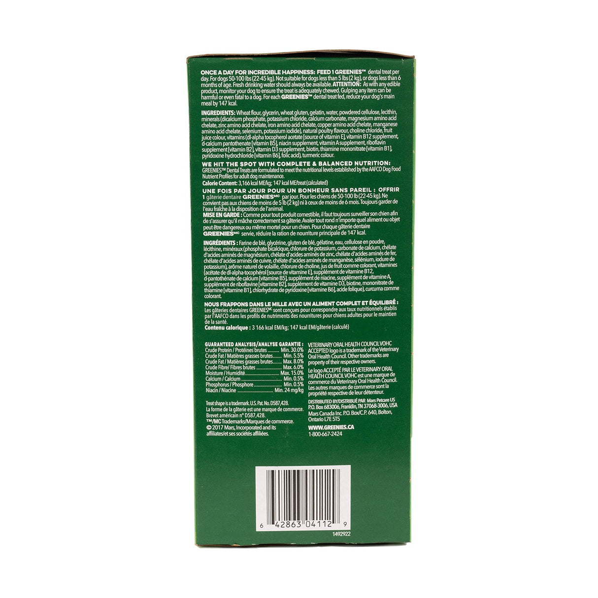 Greenies Treat Tub Pak Large Dog Treats 765 g