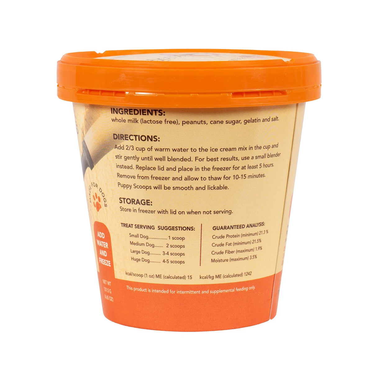 Puppy Cake Hoggin' Dogs Peanut Butter Ice Cream Mix 132 g