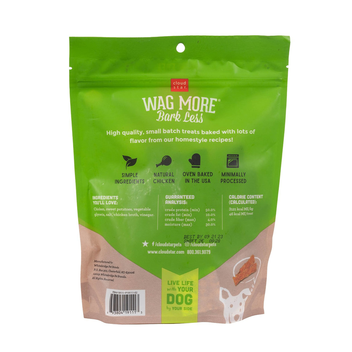 Cloud Star Wag More Bark Less Chicken Jerky Dog Treats 283 g