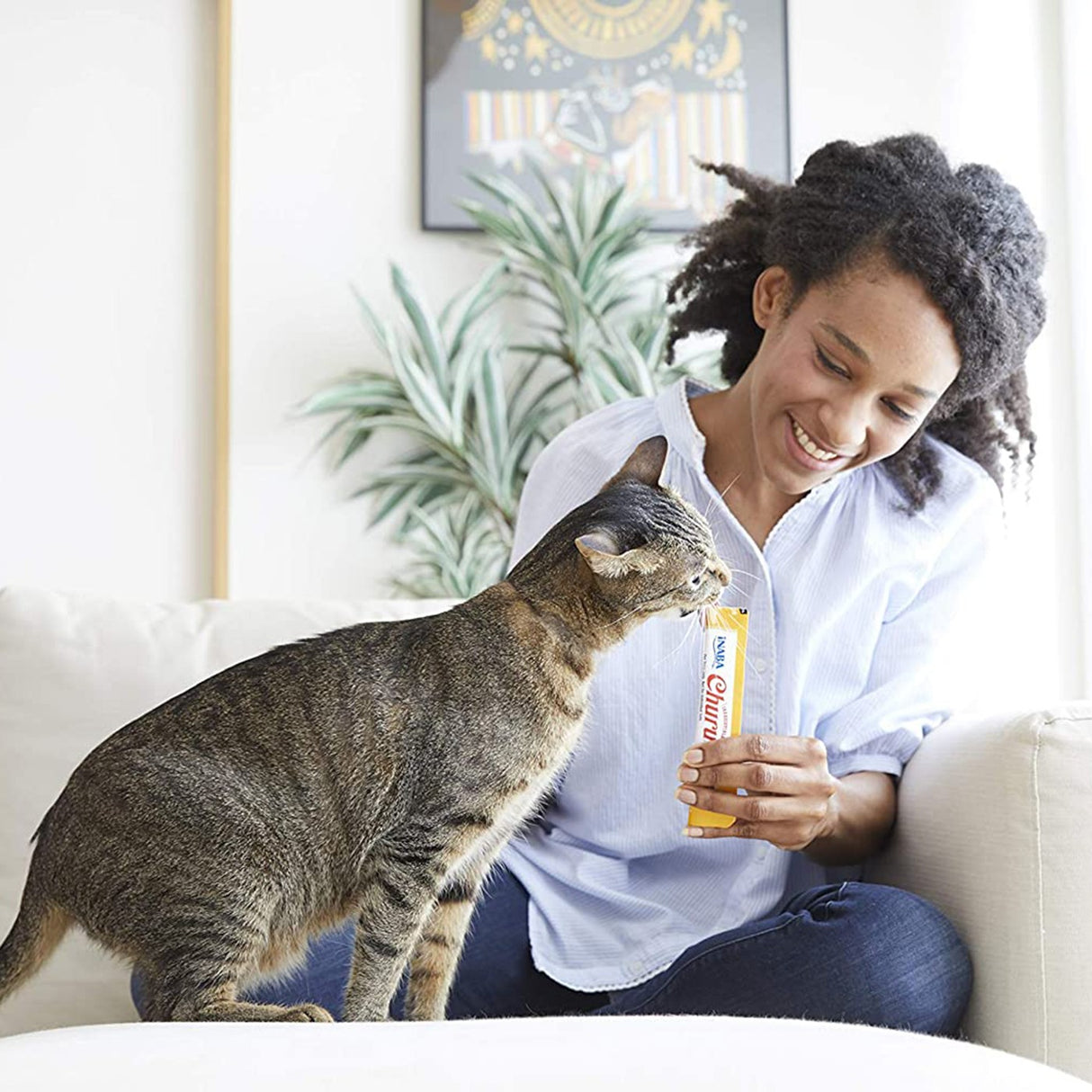 Inaba Churu Chicken Puree Cat Treats 56 g - Pack of 4