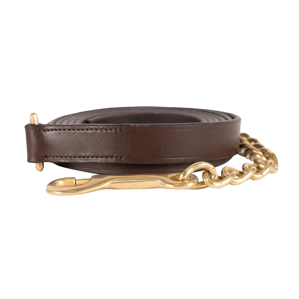 Connemara Pony Leather Lead W/ 45 cm Brass Chain