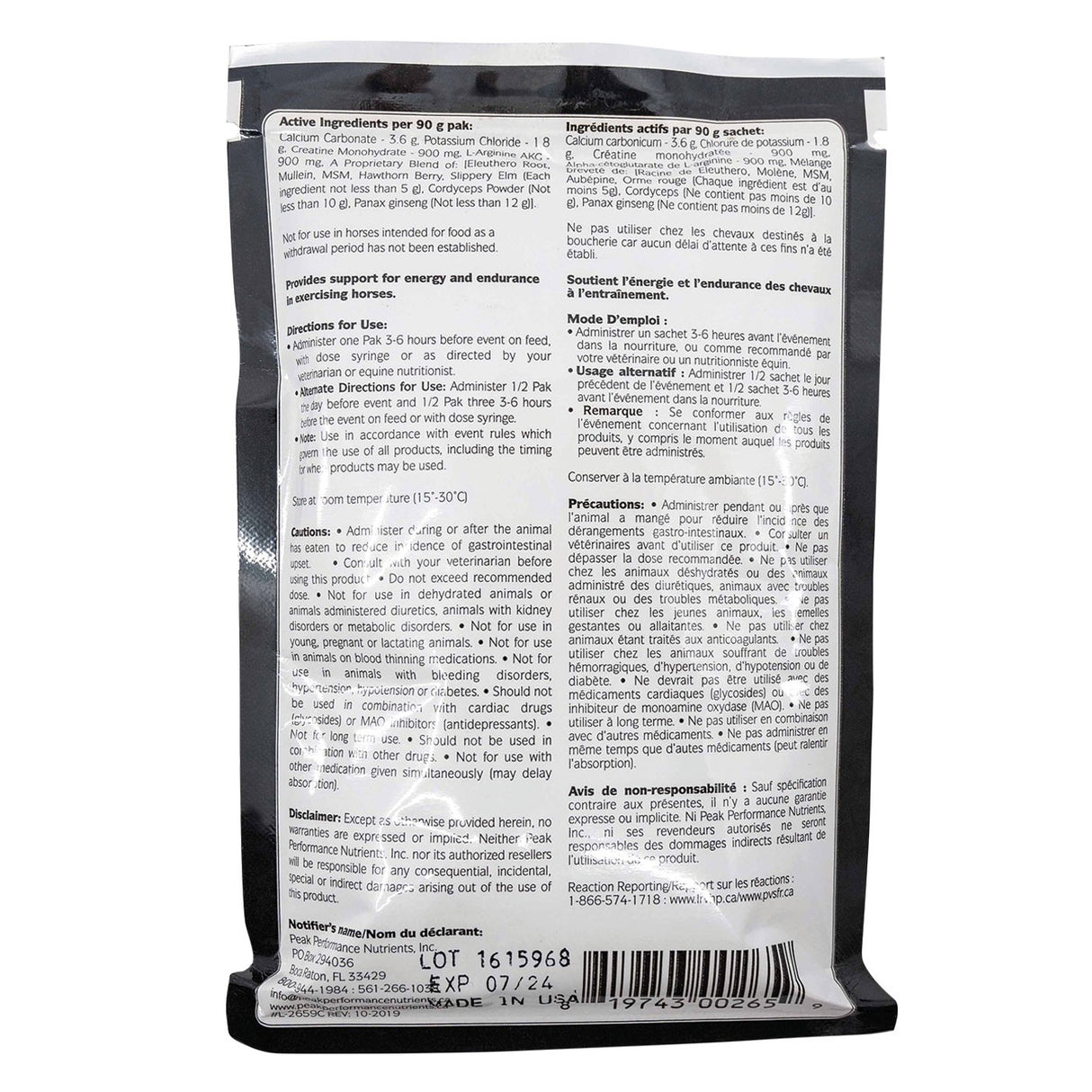 Peak Performance Power Pack Nitro 90 g